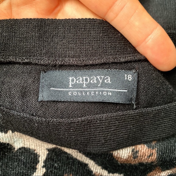 π PAPAYA BLACK LEOPARD PRINT KNIT JUMPER! - Picture 6 of 9